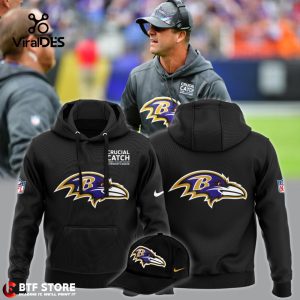 Limited Baltimore Ravens NFL Crucial Catch Sprots Black Hoodie, Jogger, Cap