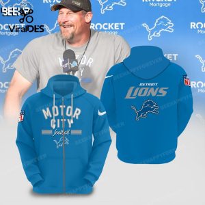 Motor City Football Detroit Lions Blue Champions Hoodie 3D Limited