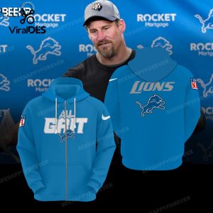 Limited Detroit Lions All Grit NFC North Champions Blue Hoodie 3D