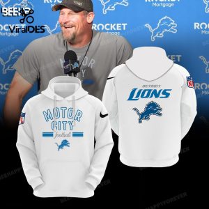 Limited Motor City Football Detroit Lions Champions White Hoodie 3D