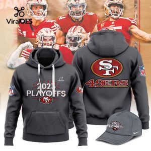 Limited NFL 2023 Playoffs San Francisco 49ers Gray Hoodie, Jogger, Cap