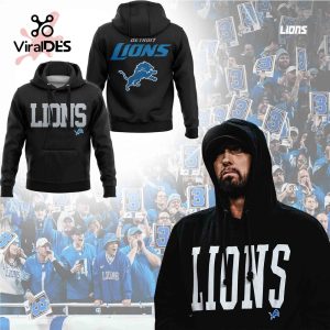 Special Edition Detroit Lions Team Logo Design Black Hoodie 3D Limited