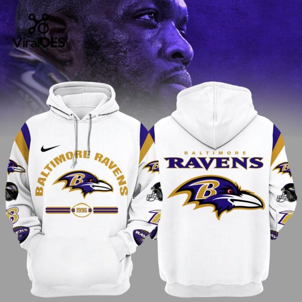 Baltimore Ravens 2024 NFL Football Gift White Hoodie, Jogger, Cap Limited