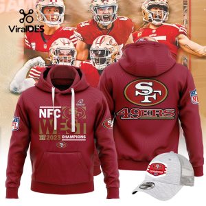 NFC West Division 2023 Champions San Francisco 49ers Red Hoodie, Jogger, Cap