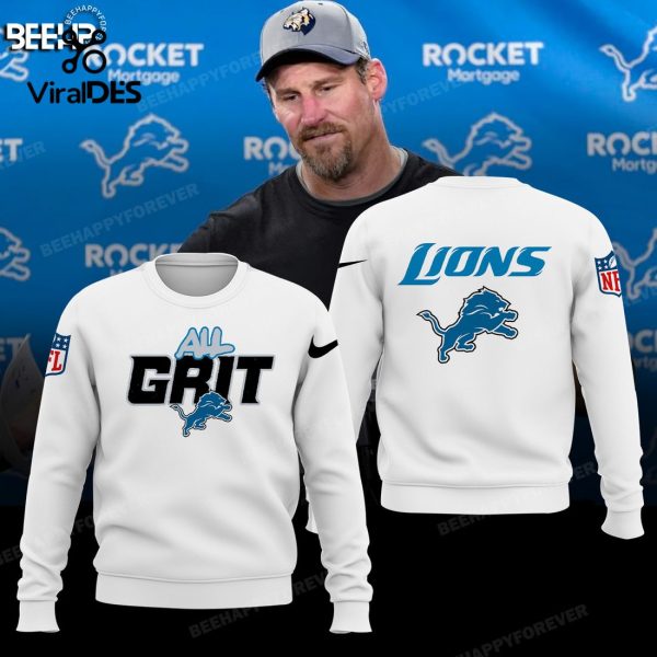 Detroit Lions All Grit NFC North Champions White Hoodie 3D