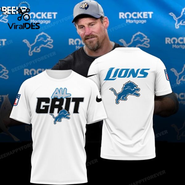Detroit Lions All Grit NFC North Champions White Hoodie 3D