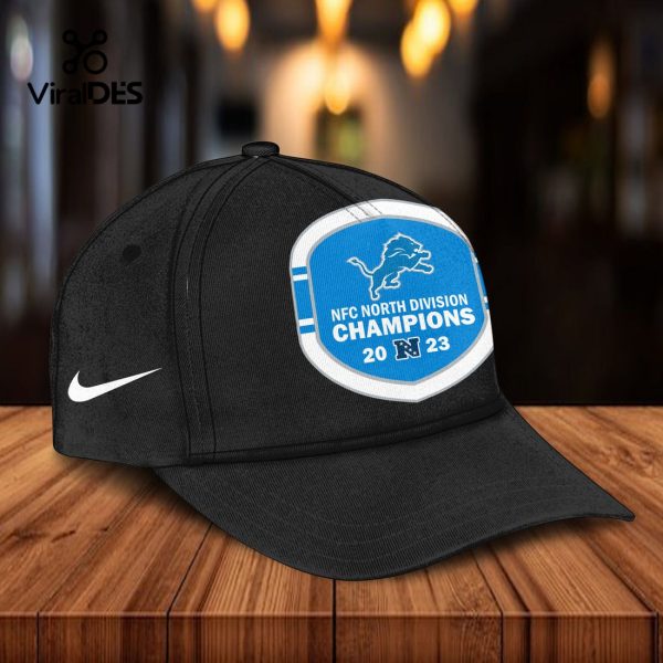 Detroit Lions It’s A Lock 2023 Division Champions Black Combo Hoodie, Jogger, Cap