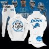 Detroit Lions It’s A Lock 2023 Division Champions Combo Blue Hoodie, Jogger, Cap