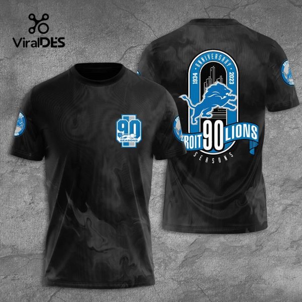 Detroit Lions To Celebrate 90th Anniversary Season Black Hoodie 3D