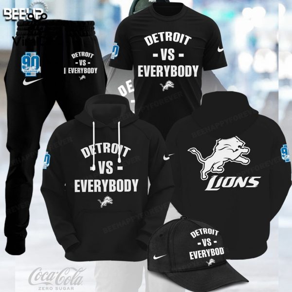 Detroit Vs Everybody NFC North Champions Black Bombo Hoodie, Jogger, Cap