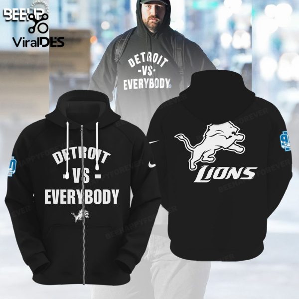 Detroit Vs Everybody NFC North Champions Black Bombo Hoodie, Jogger, Cap