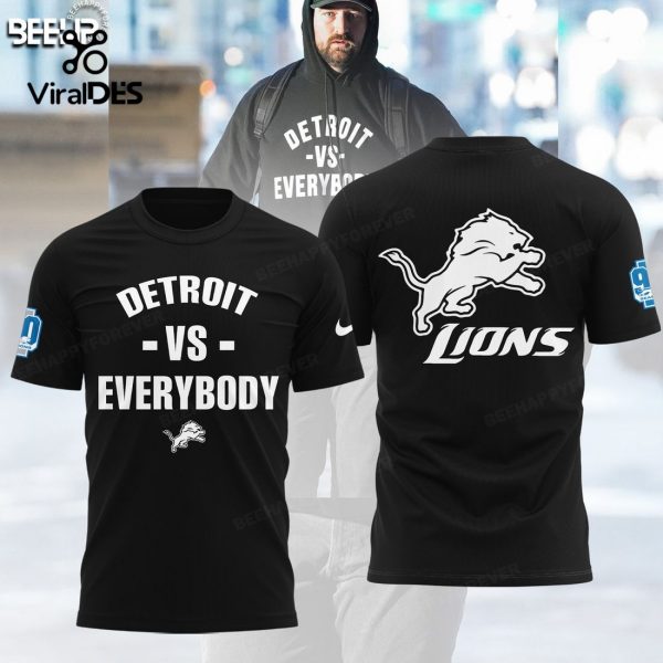 Detroit Vs Everybody NFC North Champions Black Bombo Hoodie, Jogger, Cap