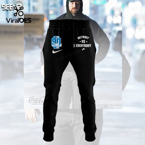 Detroit Vs Everybody NFC North Champions Black Bombo Hoodie, Jogger, Cap