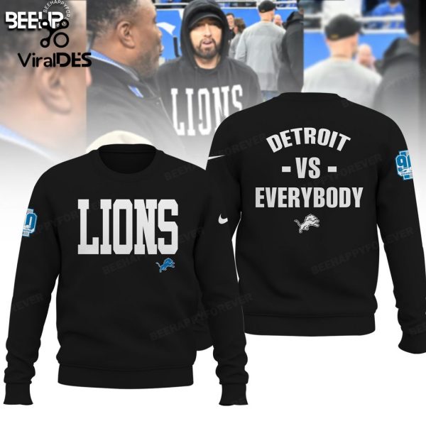 Detroit Vs Everybody NFC North Champions Black Hoodie 3D Limited