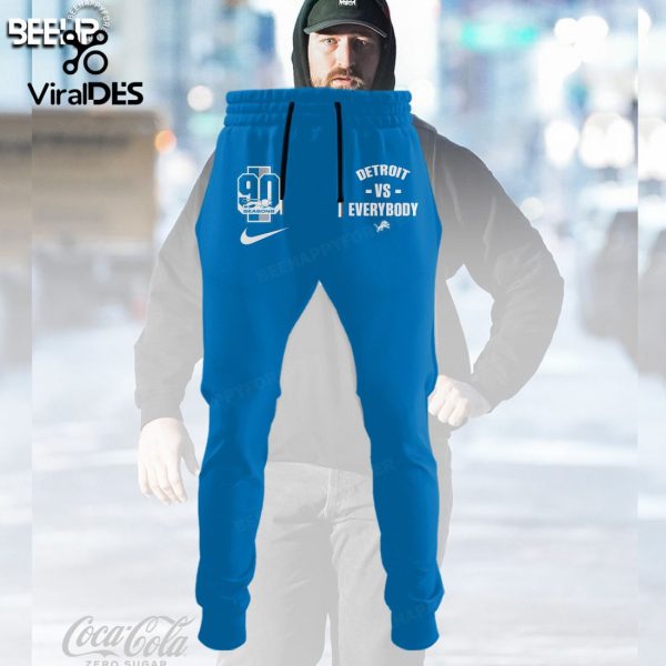 Detroit Vs Everybody NFC North Champions Blue Bombo Hoodie, Jogger, Cap