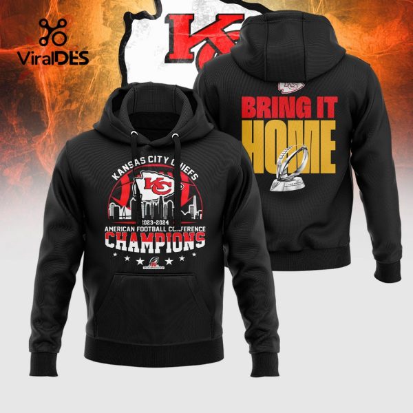 Kansas City Chiefs Bring It Home Football Conference Black Hoodie, Jogger, Cap