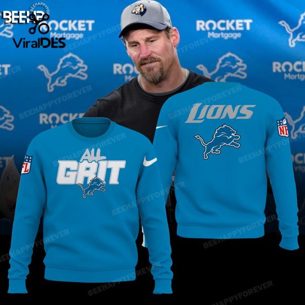 Limited Detroit Lions All Grit NFC North Champions Blue Hoodie 3D