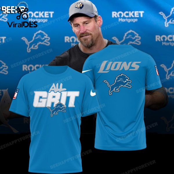 Limited Detroit Lions All Grit NFC North Champions Blue Hoodie 3D