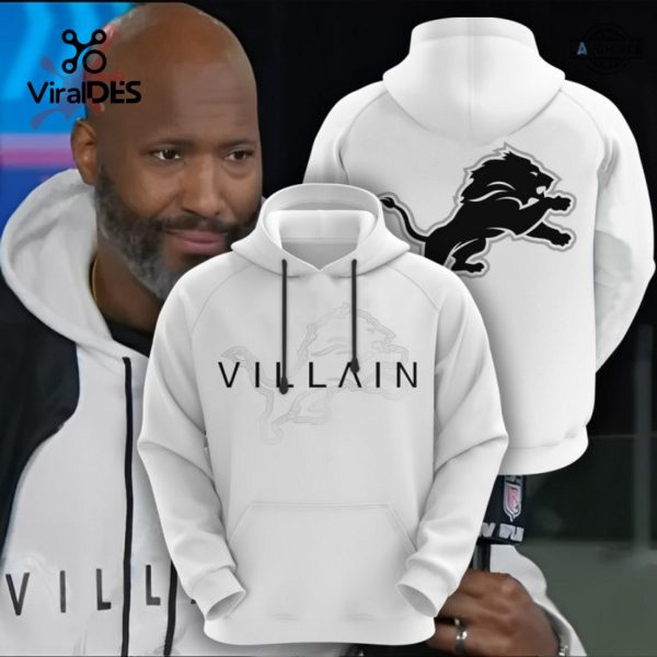 Limited Detroit Lions Villain Sports White Hoodie 3D