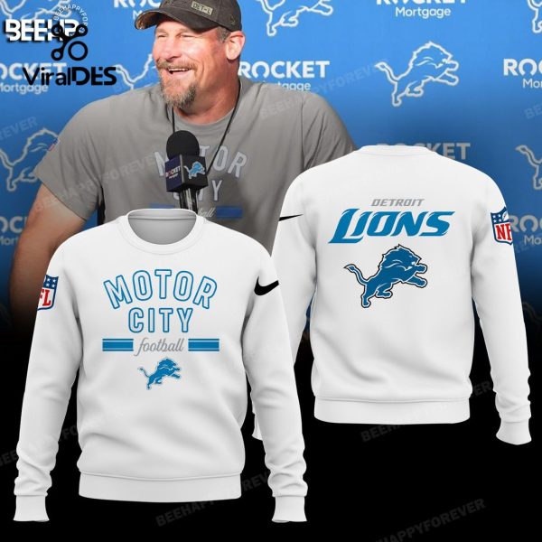 Limited Motor City Football Detroit Lions Champions White Hoodie 3D