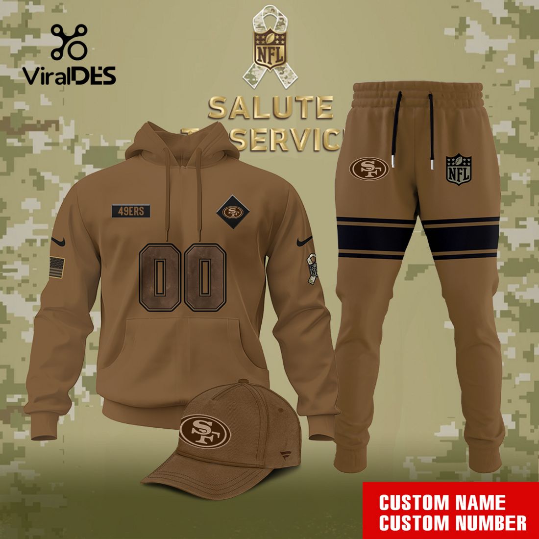 Limited Veteran Personalized San Francisco 49ers Hoodie, Jogger