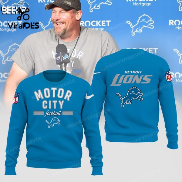 Motor City Football Detroit Lions Blue Champions Hoodie 3D Limited