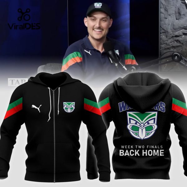 New Zealand Warriors NRL Week Two Finals Back Home Black Hoodie, Jogger, Cap