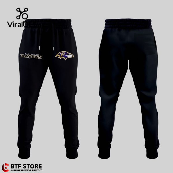 NFL Baltimore Ravens Football Sports Gift Black Hoodie, Jogger, Cap Limited