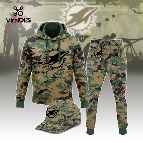 NFL Miami Dolphins Salute To Service Veteran Day Hoodie, Jogger, Cap Limited Edition