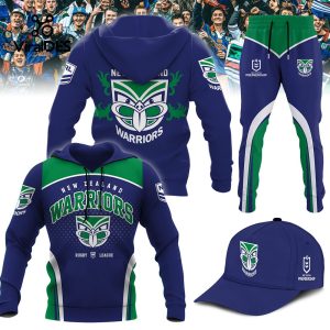 FC New Zealand Warriors Up The Wahs Blue Combo Hoodie, Jogger, Cap Limited