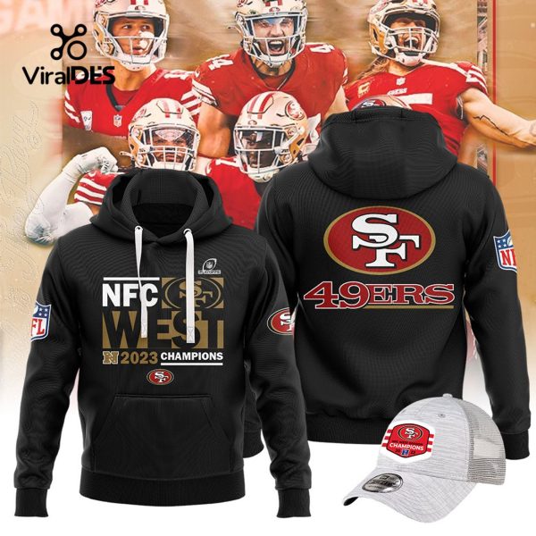 San Francisco 49ers NFC West 2023 Champions Black Hoodie, Jogger, Cap