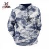 NFL Dallas Cowboys Combine Training Football Navy Hoodie 3D Limited