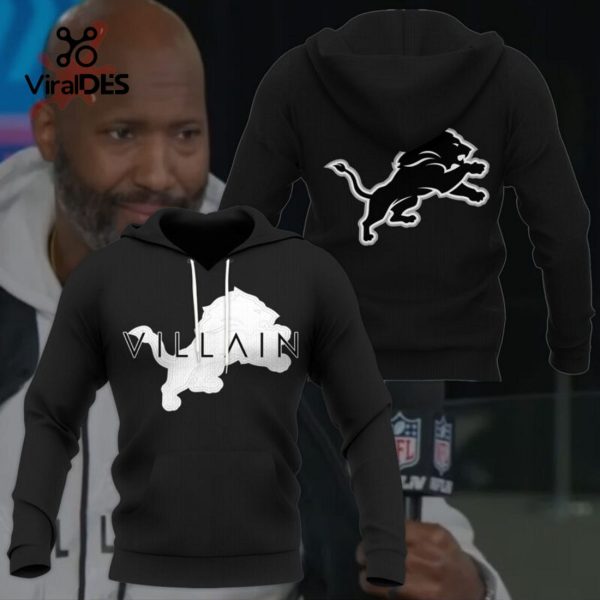 Special Detroit Lions Villain Black Hoodie 3D Limited