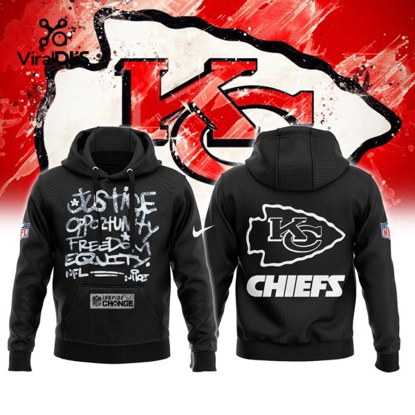 Special Edition Kansas City Chiefs NFL Justice Black Hoodie 3D