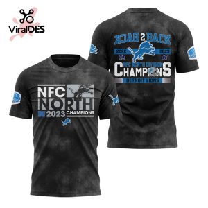 Detroit Lions NFC North 2023 Champions Black T-Shirt, Jogger, Cap LIMITED EDITION