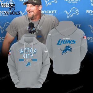 Motor City Football Detroit Lions Champions Grey Hoodie 3D Limited