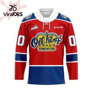 Custom Edmonton Oil Kings Home Hockey Jersey Personalized Letters Number