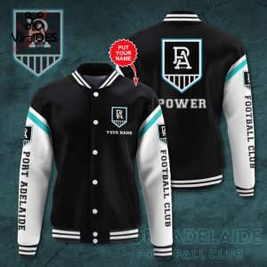 Custom Name Port Adelaide FC Black Sport Jacket, Baseball Jacket