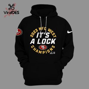 It’s A Lock 2023 San Francisco 49ers NFC West Champions Black Hoodie, Jogger, Cap