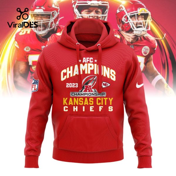 2023 AFC Champions Kansas City Chiefs NFL Playoff Red Hoodie, Jogger, Cap