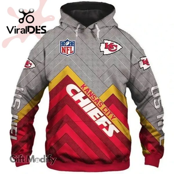 2023 Super Bowl Champions Kansas City Chiefs Grey Design Hoodie 3D