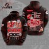 Back To Back Kansas City Chiefs Super Bowl LVIII Champions Paint Style Signatures Hoodie 3D