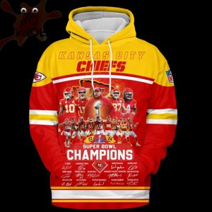 NFL Kansas City Chiefs Super Bowl Team Champions Signatures Style Hoodie 3D