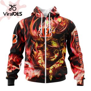 Personalized NFL Cincinnati Bengals Limited Skull Art Design Hoodie 3D