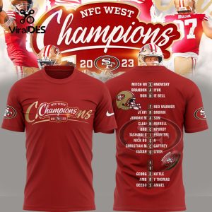 2023 San Francisco 49ers NFC West Champions Red T-Shirt, Jogger, Cap Limited