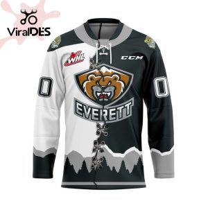 Custom Everett Silvertips Mix Home And Away Hockey Jersey Personalized Letters Number