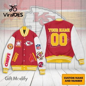 Personalized NFL Kansas City Chiefs I Love My Ruby Player Red Baseball Jacket