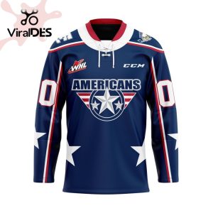 Custom Tri-City Americans Home Hockey Jersey Personalized Letters Number