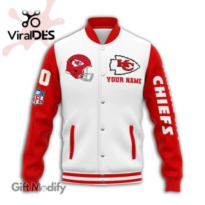 Kansas City Chiefs Football Custom Super Bowl Champion White Baseball Jacket
