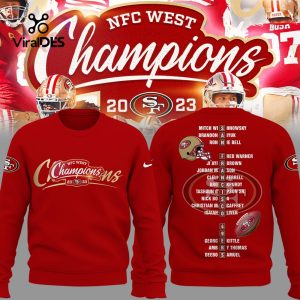 2023 NFC West Division Champions San Francisco 49ers Red Sweatshirt, Jogger, Cap